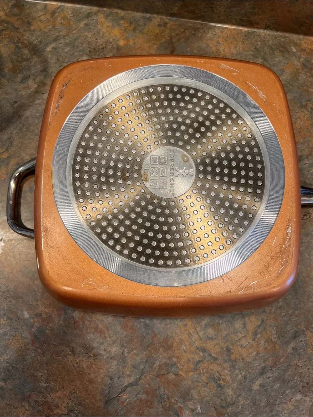 COPPER CHEHEF Brown Nonstick Covered Saucepan